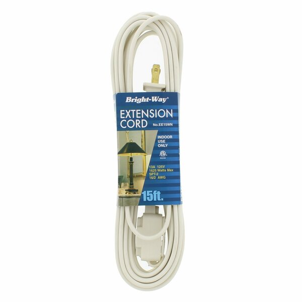 Bright-Way Cords 15ft 16/2 househld White EC660615